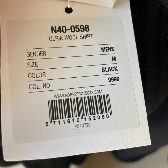 Norse Projects Black Wool Jacket size M - Picture 5 of 5
